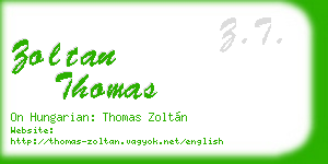 zoltan thomas business card